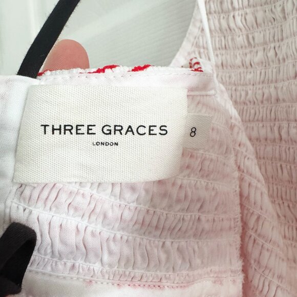 Three Graces "Soleil" Dress in Graduated Stripe, size 4US/8UK - Picture 4 of 9